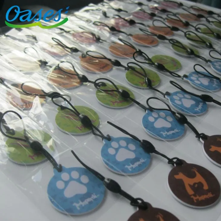 NTAG213 NTAG216 সঙ্গে জলরোধী Epoxy লেপ স্মার্ট আরএফআইডি ট্যাগ বৃত্তাকার বৃত্ত NFC ট্যাগ